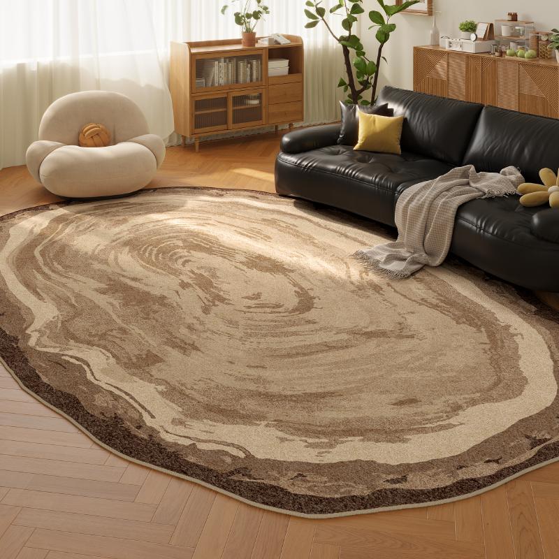 Ковры неправильной формы для спальни, ковер для гостиной в стиле легкой роскоши, толстый противоскользящий коврик для лаунжа, пушистый плюшевый прикроватный коврик