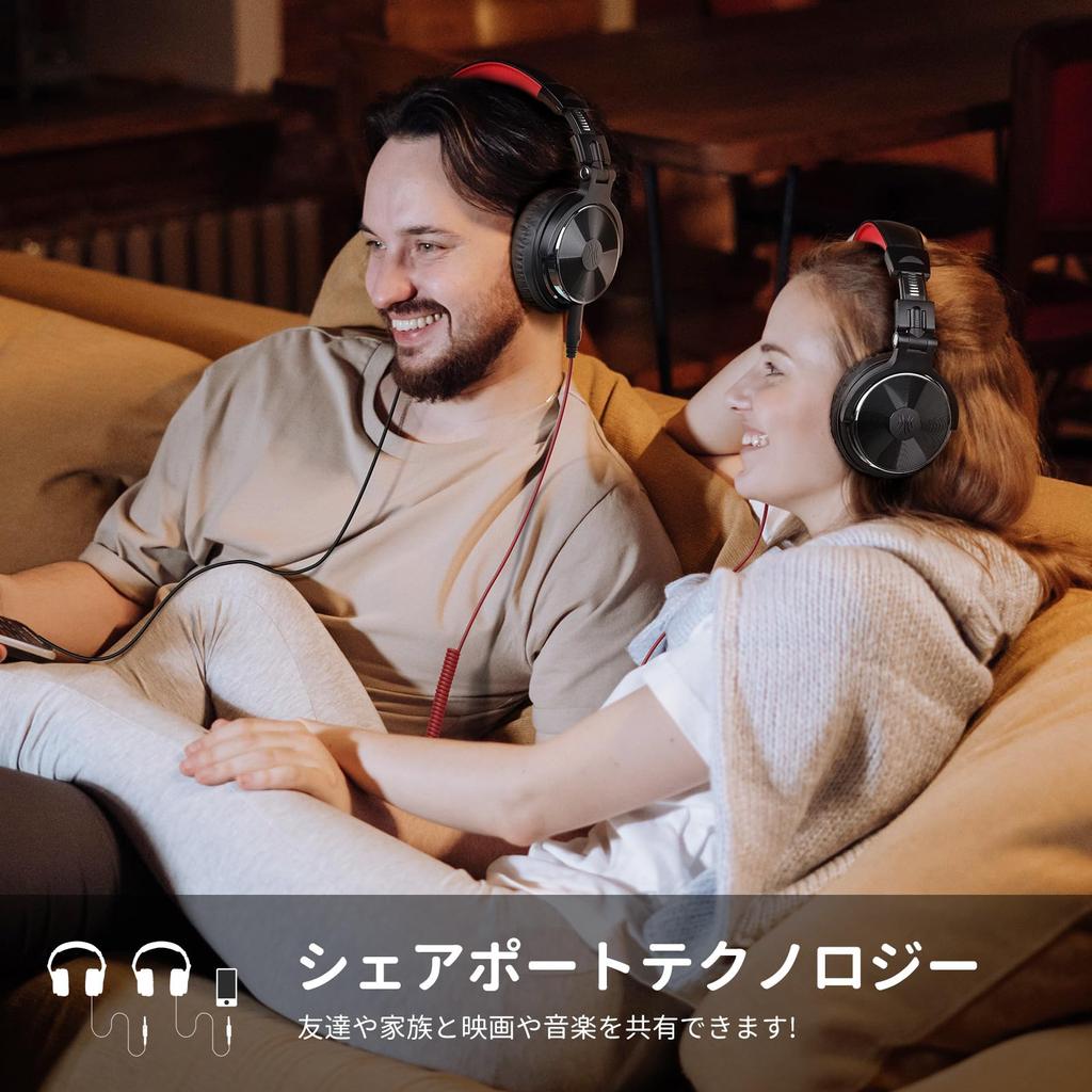 OneOdio Pro 10 Over Ear Headphones Wired Bass Headphones 50mm Driver Jack DJ Monitor Headphones Recording Mixing Studio Monitoring Guitar Podcast