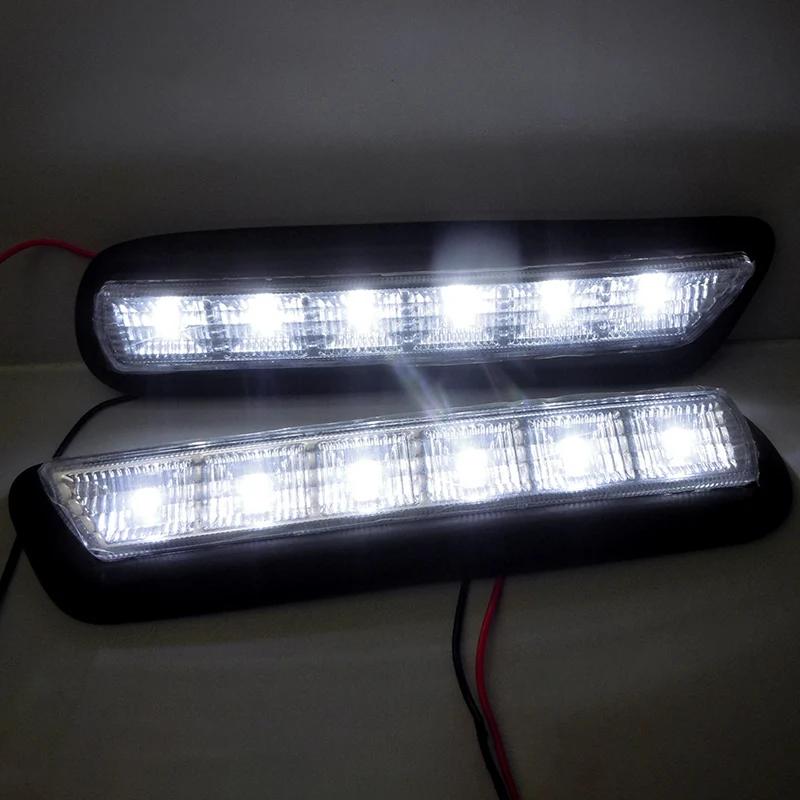 Светодиодные автомобильные фары 2 шт./пара светодиодные противотуманные фары дневного света автомобильные аксессуары подходят для Mitsubishi Outlander SPORT RVR ASX 2010-2012