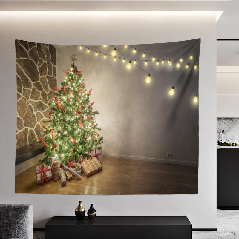 Рождественский гобелен в европейском и американском стиле, макет спальни, фон, тканевое настенное покрытие