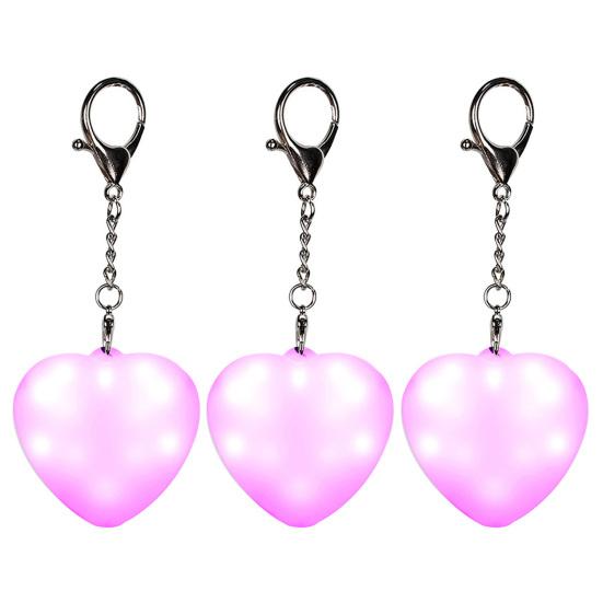 Сенсорный свет Перезаряжаемый Мини-фонарик Кошелек Брелок с сенсорным и автоматическим датчиком света Компактный кошельковый фонарик в форме сердца для женщин