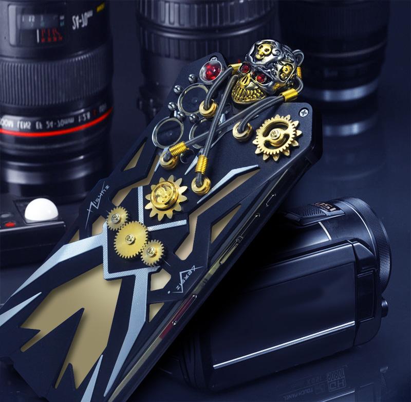 Чехол для мобильного телефона Samsung Galaxy S22 Ultra 5G, противоударный, из алюминиевого сплава, в готическом стиле