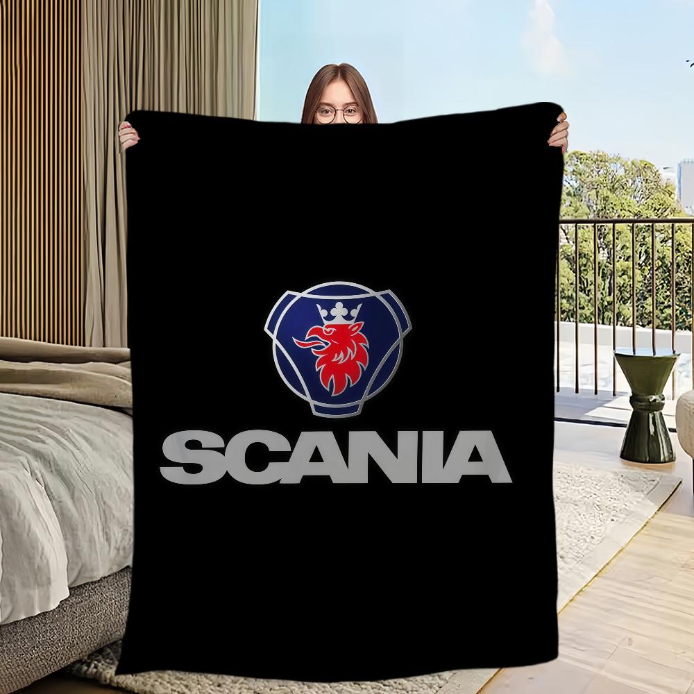 S-S-SCANIA-ES Крутое Логотип Плед Фланелевый теплый комфорт мягкий плюшевый плед Для Пикника Кроватей Диванов Домов И Спален