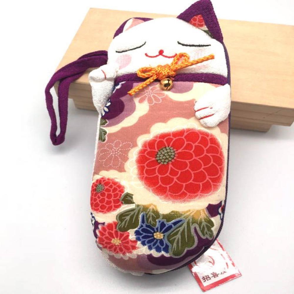 Сумка для очков Lucky Eyewear Мягкий чехол для очков Мешочек для солнцезащитных очков Кот удачи Футляр для очков