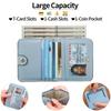 Короткие кошельки из искусственной кожи с RFID-защитой, держатель для карт, сумка, портативный маленький кошелек на молнии для монет и купюр для мужчин и женщин