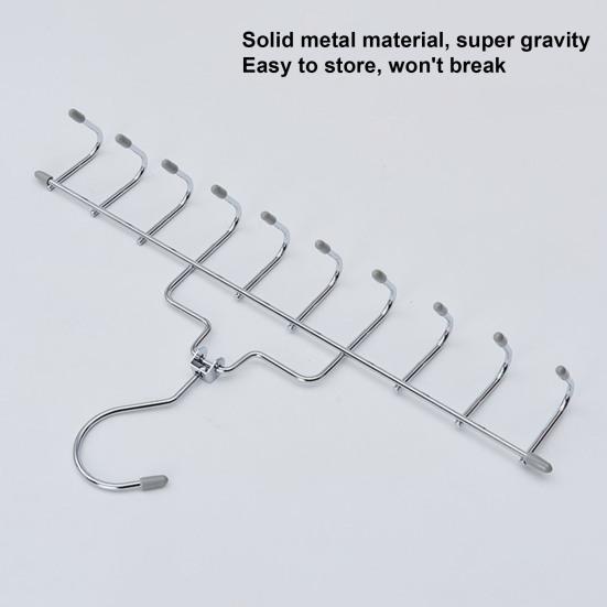 Вешалка для ремня с 10 крючками из нержавеющей стали, противоскользящая, с большой грузоподъемностью