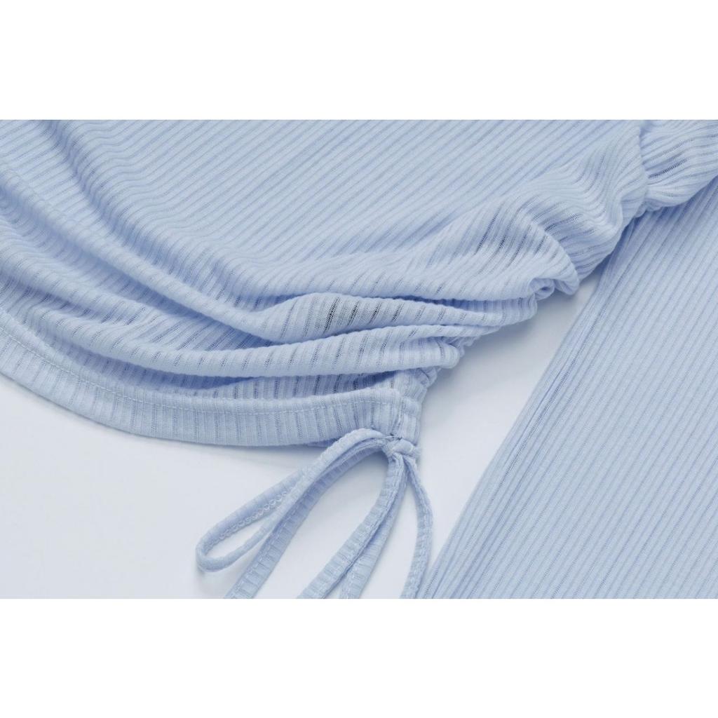 Y2k Women T Shirts Print Long Sleeve Tees Ropa Mujer Off Shoulder Drawstring Tunic Tshirt Sexy T-shirts