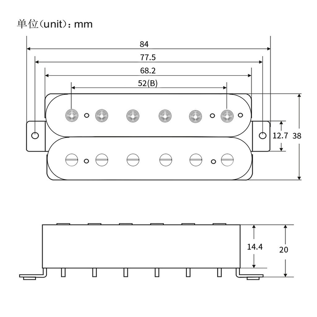 FLEOR 3шт. Винтажные однокатушечные звукосниматели Alnico 5 разной высоты и хамбакер 52/52/52 мм для электрогитары SSH