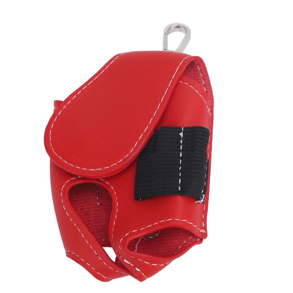 Сумка для гольфа на пояс с держателем для ти, вместимостью 2 мяча, чехол из искусственной кожи для переноски мячей для гольфа с пряжкой