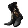 Fashion Women 'S Cowboy Cowgirl Boots Modern Western Embroidered Wide Calf Square Toe Cowboy Boot For Women Shoes Botas De Mujer