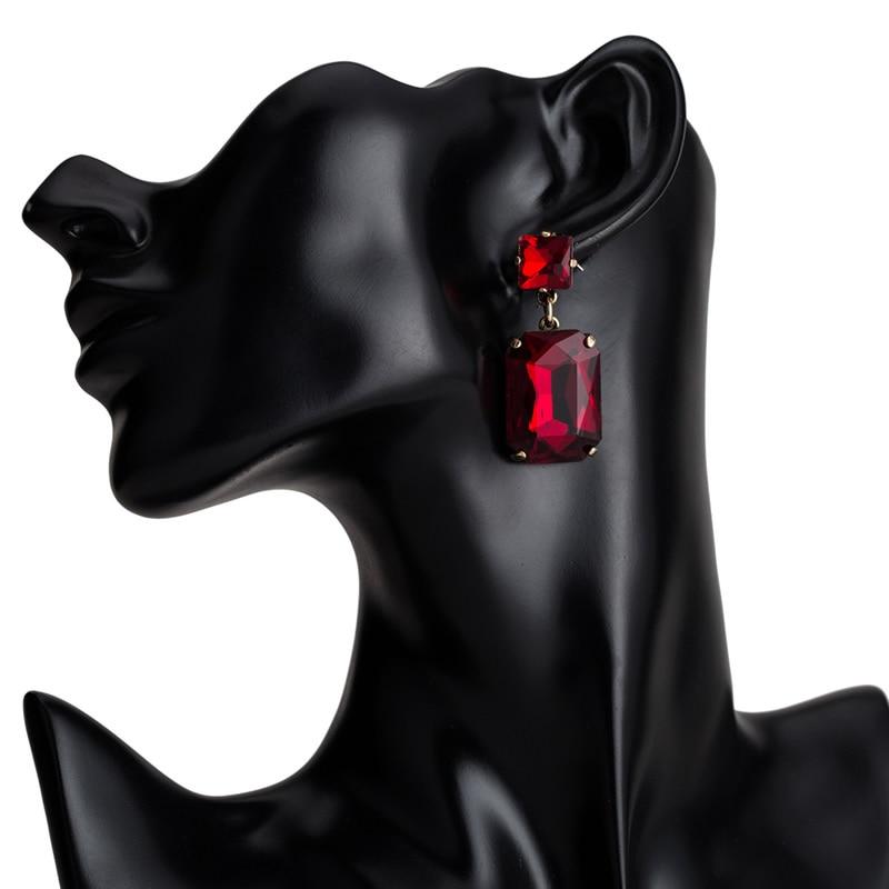 Pinkdudu Simple Geometric Acrylic Multicolor Drop Earrings Fashion Alloy Gold Plated Earrings for Women Jewelry Gifts PD639