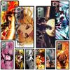 Чехол Anime Demon Slayer для Samsung Galaxy Note 20 Ultra 10 Lite 9 8 A53 A52 A12 S22 S21 FE S20 Plus TPU черный чехол для телефона