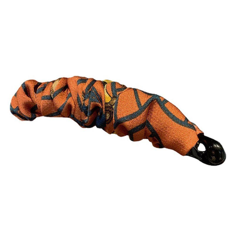 Resin Fashion Design Fabric Banana Clip Vertical Clip Women Hair Accessories Korean Style Hair Wear