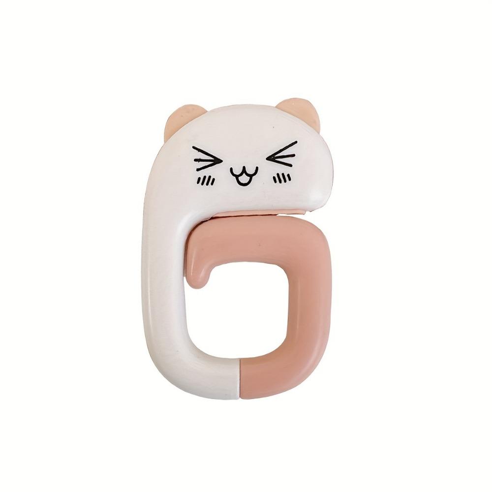 1pc Portable Folding Handbag Hanger Table Hook, Pink Cat, for Desk, Under Table Bar, Purse Holder, Handbag Accessories