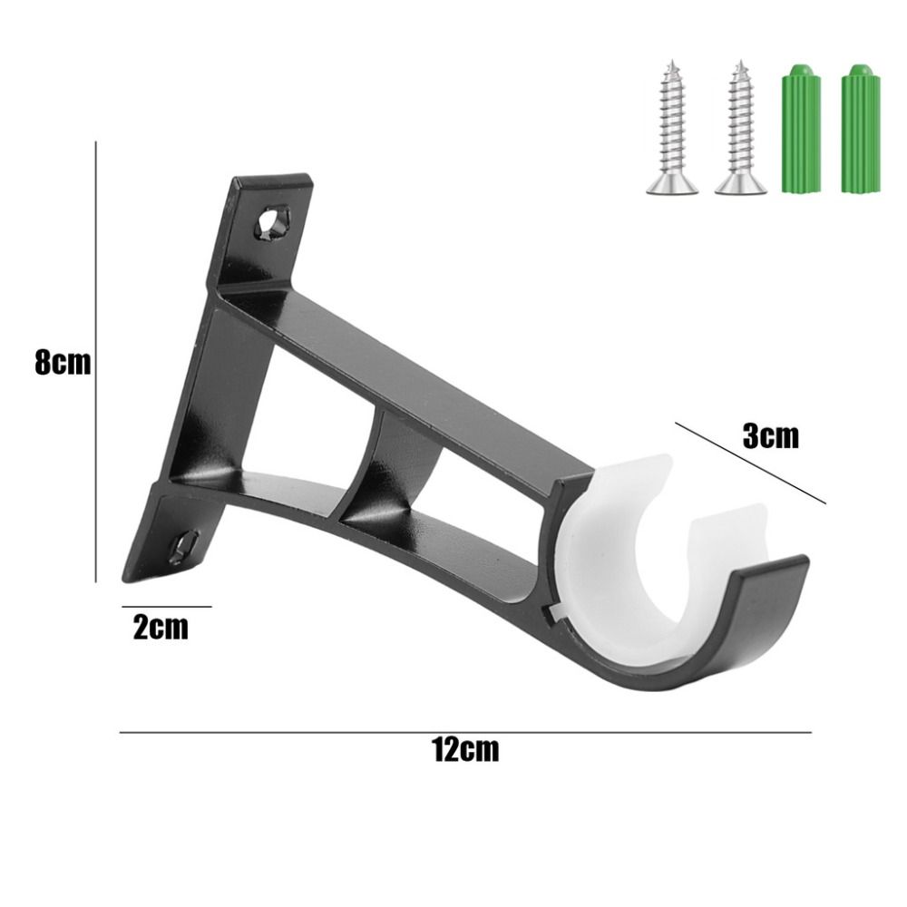 Heavy Duty Curtain Rod Support Aluminum Alloy Curtain Fixing Clip Durable Window Hardware Tools
