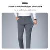 KangBo Men's Lightweight Straight-Leg Business Casual Trousers