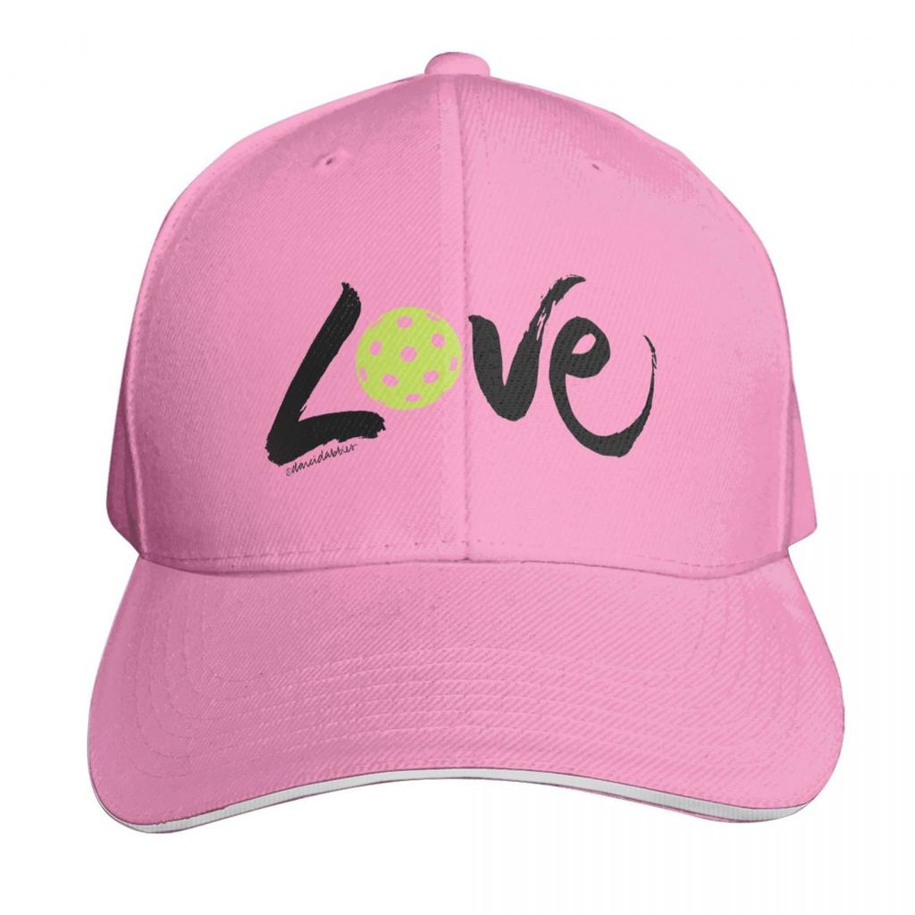 Pickleball Love (black) Baseball Cap Hat Beach fishing hat Snapback Cap sailor cap for Unisex Womens Beach Unisexs
