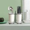 Chopsticks Cage Holder Ceramic Draining Organizer Practical Home Multifunctional 2 Cups