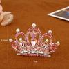 Kids Mini Crowns Hair Jewelry Coloful Shining Crystal Hair Combs Small Tiaras Girls Birthday Party Princess Hair Ornaments