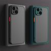 Solid Color Pattern Frosted PC Back Soft TPU Bumper Silicone Slim Phone Case for iPhone 13 12 Samsung A12 A32 Huawei Y6p Xiaomi Poco X3 NFC