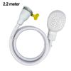 Indoor Bathing 2.2M Optional Portable Shower Attachment Adjustable Length Shower Attachment Bath Hose Fit Clamp Shower Hose