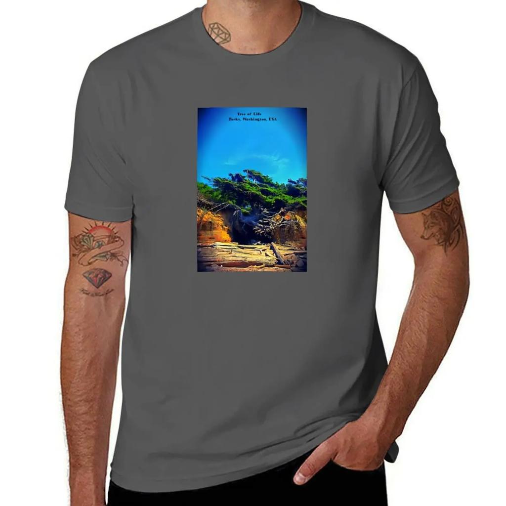 Tree of life design T-Shirt affliction shirts shirts graphic tees designer shirts cute tops T-shirts for men cotton