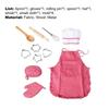 11Pcs/Set Kids Cooking Baking Set Kitchen Pretend Play Toys Includes Apron Chef Hat Mitt & Utensil Birthday Xmas Gifts for Girls
