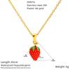 Simple Fruit Series Multi-Style Dripping Cherry High-End Clavicle Necklace Women'S Stainless Steel Jewelry