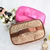 Leather Fashion Portable Squar Beauty Cosmetic Organizer Storage Wash Bag Women's Makeup Bag
