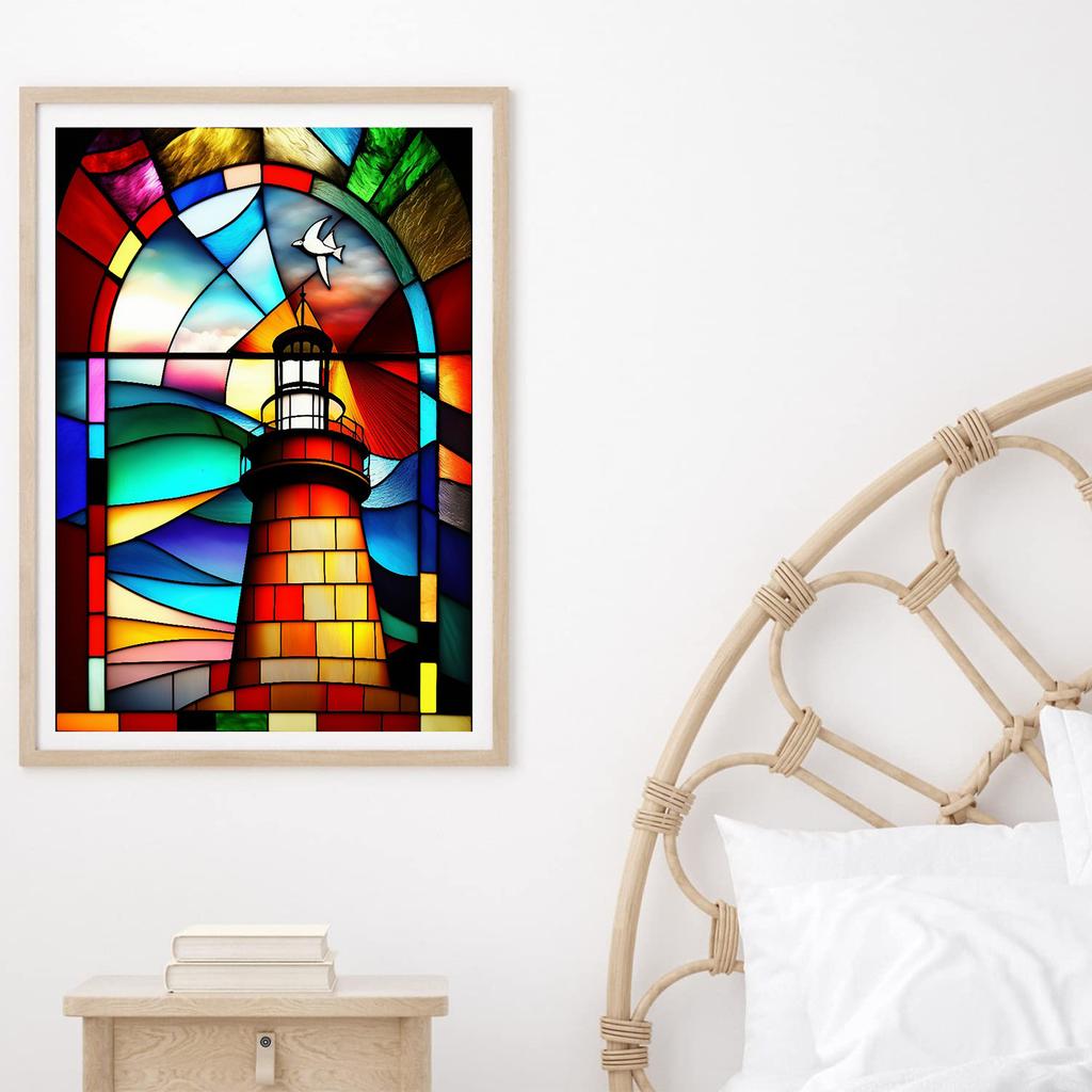 5D DIY Алмазная картина Маяк Колибри Стекло Картина Алмазная вышивка Набор для вышивки крестом Полный горный хрусталь Мозаика Украшение дома