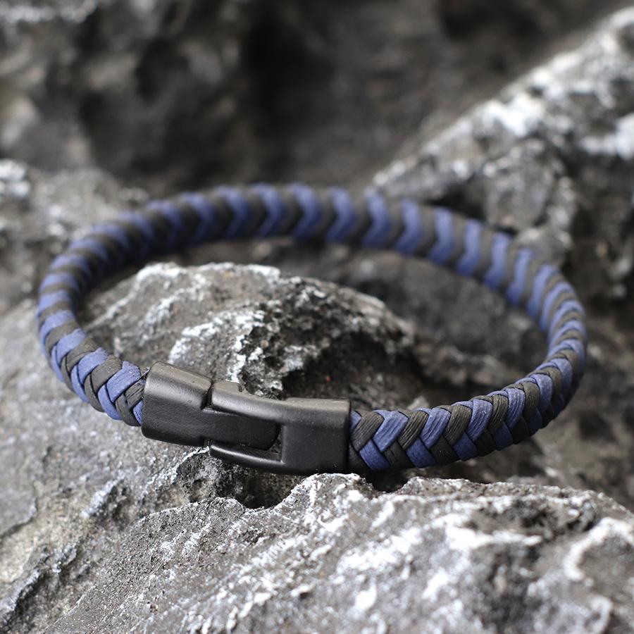 Плетеный кожаный браслет мужской простой крест полосатый искусственная кожа магнитный мужской модный браслет ручной работы ювелирный подарок Homme