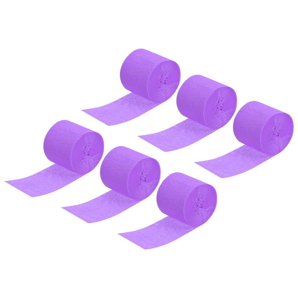 3/6pcs Vibrant Crepe Paper Streamers Party Streamer Decorations 1.37" for Various Birthday Party Wedding Festival Decorations