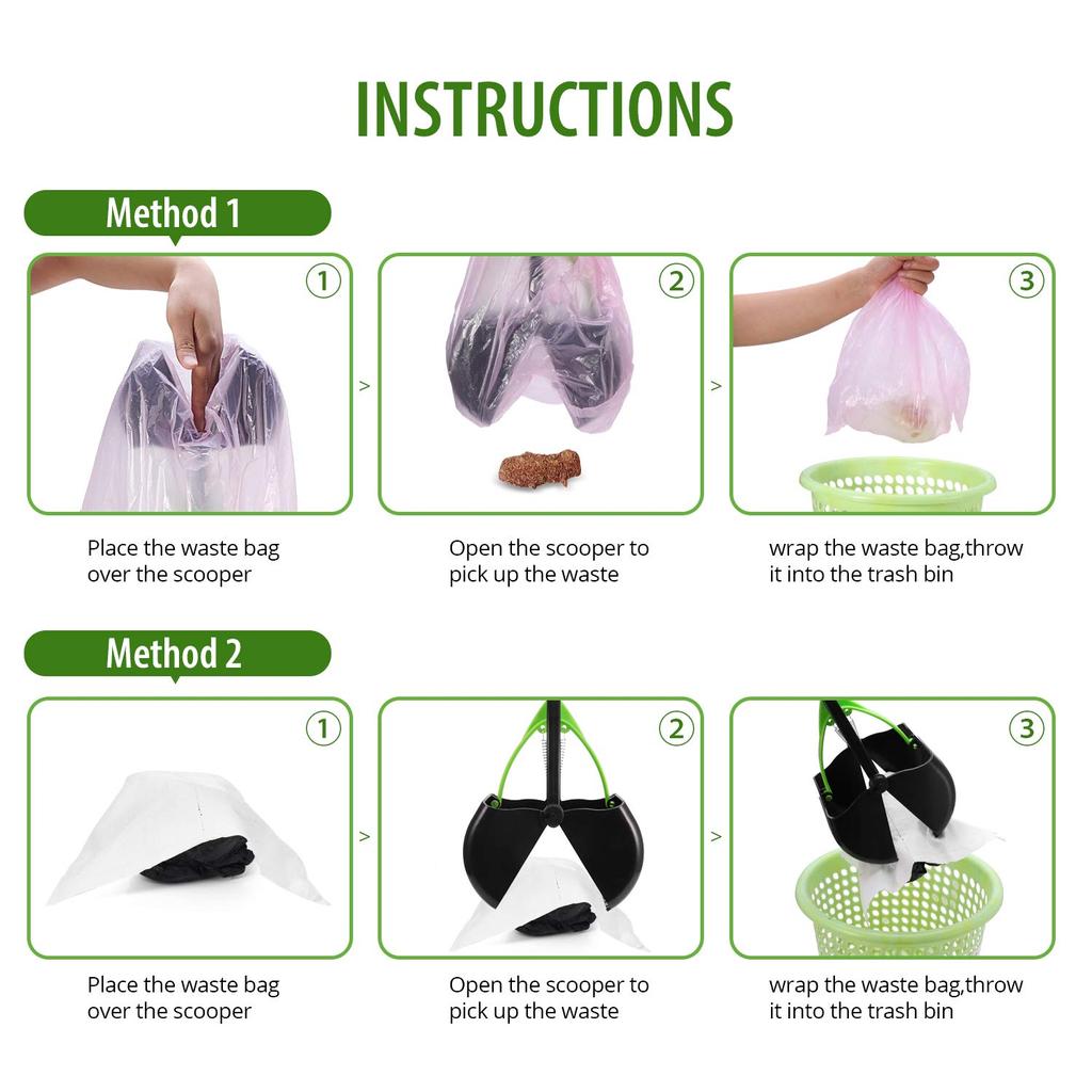 Совок для собак Совок для какашек с длинной ручкой для управления одной рукой Совок для домашних животных Складной и портативный Легко использовать для уборки грязи на траве