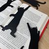5 шт. Черная закладка для книг в форме кошки, металлическая закладка для страниц в форме кошки для книги