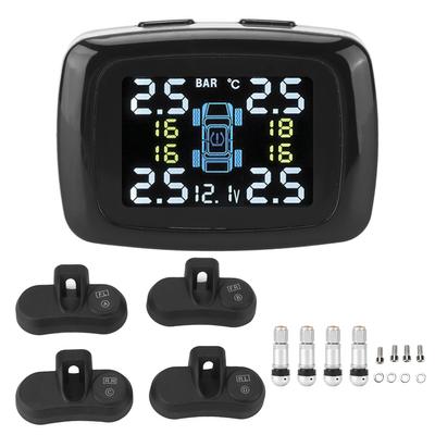 Умная система контроля давления в шинах TPMS, сигнализация, мониторинг, прикуриватель, 4 внутренних датчика