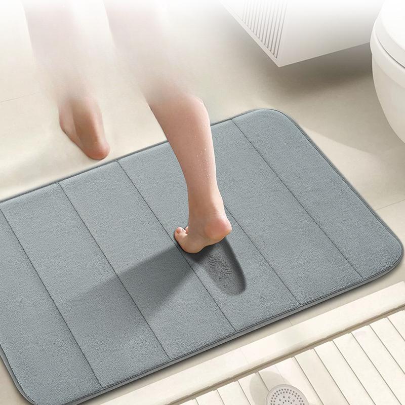 Home Bathroom Memory Foam Floor Mat Bathroom Anti-slip Absorbent Mat Toilet Door Entrance Bathroom Foot Mat