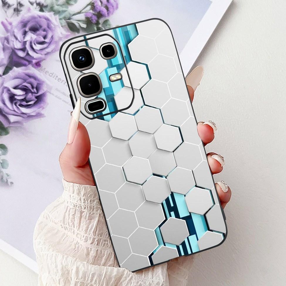 For Infinix Note 50s X6870 Back Cover For Infinix Note 50s 5G Case Silicone Fashion Luxury Flowers Cute Cat Funny Painted Bumper