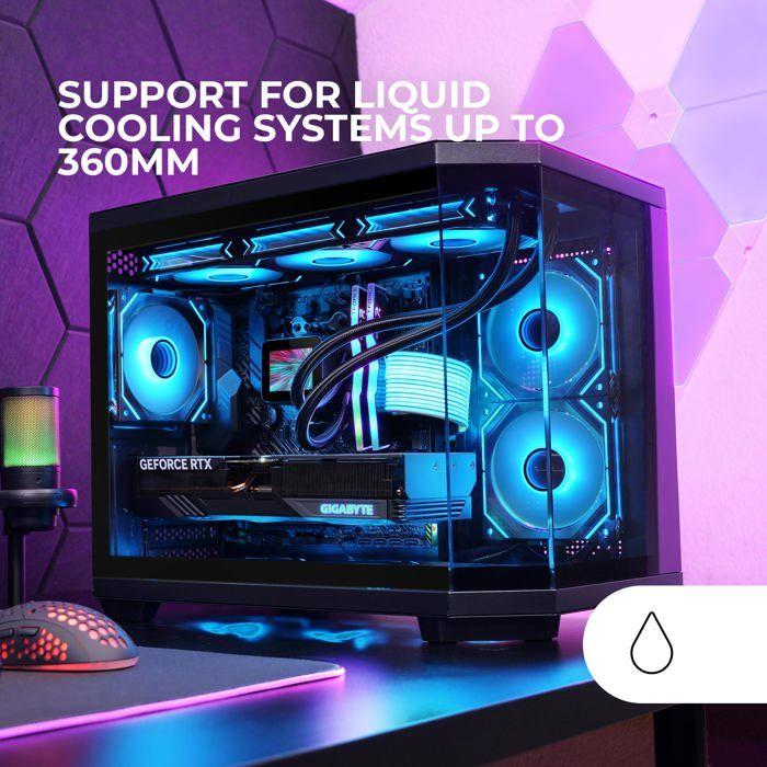 Boitier Mini Tour - MARS GAMING - MC-3TCorem - Noir - Panneaux Vitrés - Micro ATX