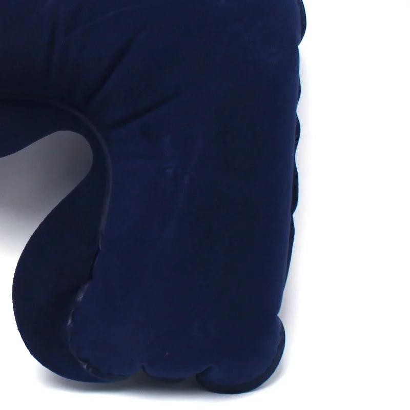 3 шт./упак. Мягкая U-образная надувная подушка из флока (1 шт. Подушка + 1 шт. Наглазник + 1 шт. Беруши) Подушки из домашнего текстиля