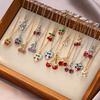 Cherry Necklace for Women New Fashion Stainless Steel Chain Golden Party Jewelry Accessories