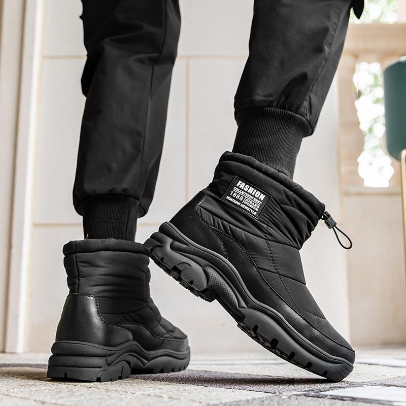 2930 Полярные зимние ботинки Мужские Зимние Флисовые Утепленные Повседневные Универсальные Теплые Хлопковые Ботинки Водонепроницаемые и Нескользящие Зимние Ботинки