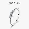 925 Sterling Silver Vintage Stars Clear CZ Stackable Finger Ring For Women Charm Fashion Fine Jewelry