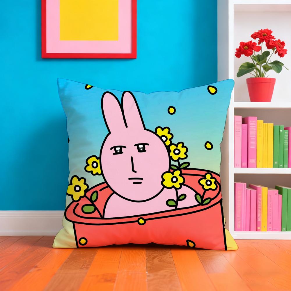 My Friend Rrabbit Anime Film Pillow Case Pillow Case Plush Fabric Soft Double Sided Print Home Sofa High Quality Cushion