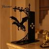 Fantasy Creature Bookshelf Light Flying Dragon Light, Decorative Bookend for & Desk, Heavy Duty Book Holder Sculpture Support, Organizer Home