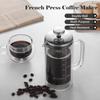 10oz Double Walled French Coffee Maker Heat Resistant Borosilicate Glass Coffee Pot with