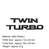 3D Премиум ABS Наклейка с буквами Twin Turbo Значок на задний бампер Эмблема для задней крышки багажника автомобиля Аксессуары Внешняя отделка