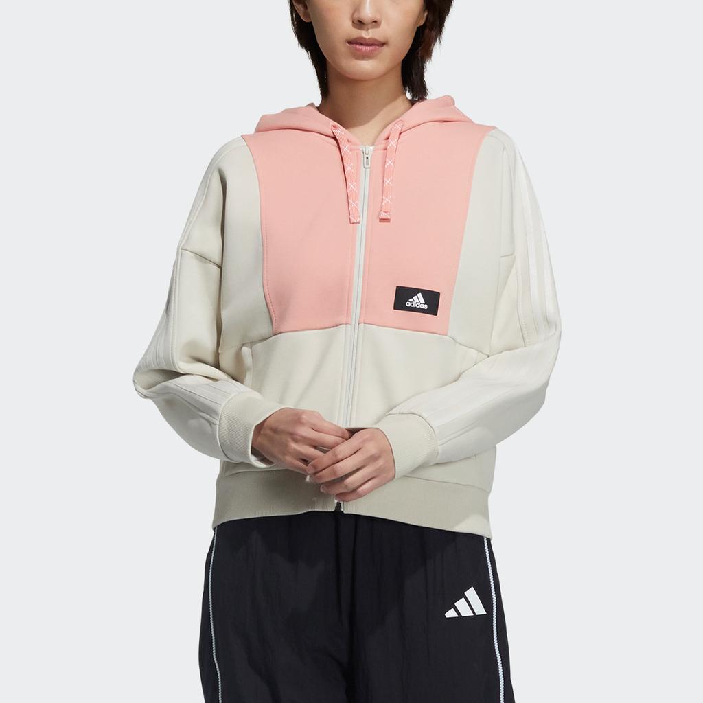 adidas Куртка Str трикотажная цветная куртка с капюшоном женские куртки миндально-коричневый GP0691
