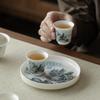 White Porcelain Travel Tea Set Portable Storage Kuaike Cup Company Corporate Annual Meeting Gift Outdoor Tea Set