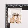 Three Layer Statement Dangle Earrings Round Shape Marbled Geometric Earrings  Daily Wear