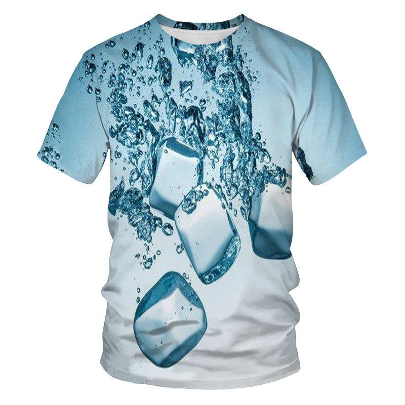 Футболки Ice 3D Printed для мужчин и женщин, Drip, футболки с круглым вырезом, log fashion, уличный стиль одежды, детская верхняя одежда